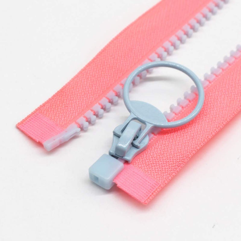 YaHoGa 10pcs 24 Inch Separating Jacket Zippers for Coat Jackets DIY Sewing Handbags Clothing Resin Zipper Plastic Zippers Bulk 10 Colors (24" O/E) - Image 3